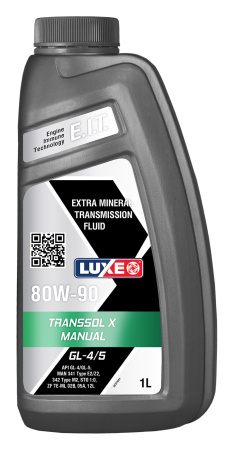Масло трансмиссионное LUXE PREMIUM TRANSSOL X MANUAL 80W90 GL-4/5 1л минеральное