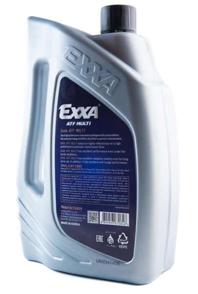 Масло трансмиссионное EXXA ATF MULTI  синтетическое, 4л. (Ю.Корея)