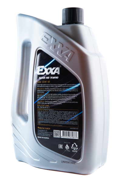 Масло трансмиссионное EXXA GEAR HD 75W90 GL-5  полусинтетическое, 4л. (Ю.Корея)