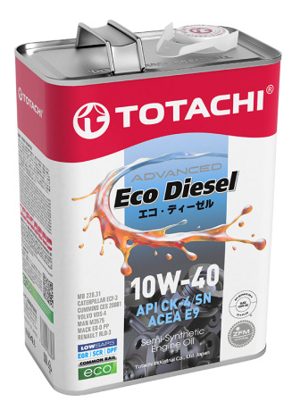Масло моторное TOTACHI Eco Diesel  10w40 CK-4/SN  4л полусинтетическое