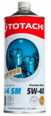 Масло моторное TOTACHI Premium Diesel  5w40  SN/CJ-4 1л синтетическое