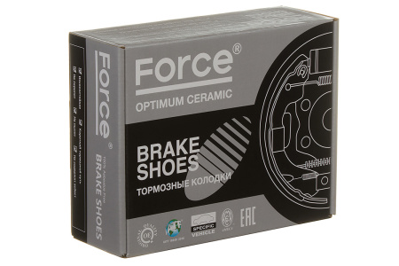 Тормозные колодки барабанные FORCE RS-K2342/GS-02342/FN-2342 Optimum ceramic (0449552040)