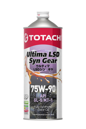 Масло трансмиссионное TOTACHI Ultima LSD Syn Gear 75w90 GL-5/MT-1 синтетика 1л