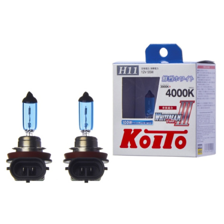 Koito P0750W Лампа H11 12V 55W (100W) (Other Brand) 4000K (комплект 2 шт.)