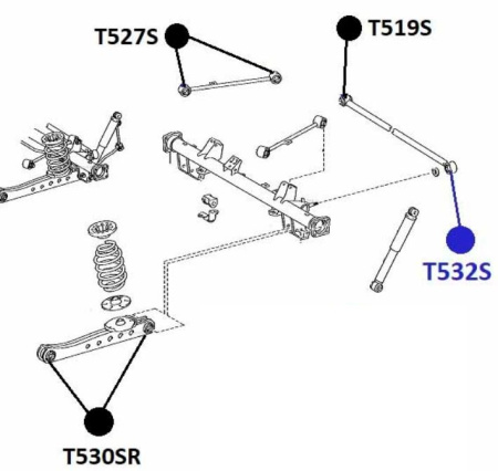 Сайлентблок 48740-52030 T532S полиуретановый