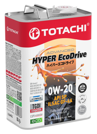 Масло моторное TOTACHI HYPER Ecodrive  0w20  SP/GF-6A 4л синтетическое