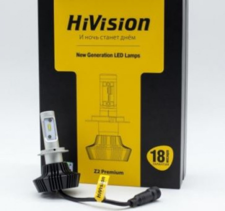 Лампа светодиодная "HiVision" Headlight Z2 Premium (H7, 6000K) комплект - 2 лампы
