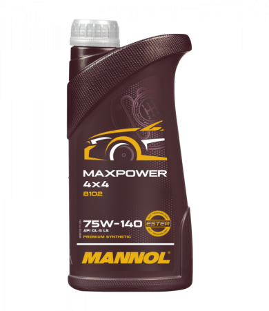 Масло трансмиссионное MANNOL 8102 MAXPOWER 4X4 75w140 GL-5 LS синтетика 1л