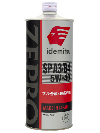 Масло моторное  IDEMITSU ZEPRO EURO SPEC F-S SP A3/B4 5w40 1л (Синтетическое)