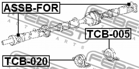 Подшипник подвесной TCB-005/37230-21020 Febest