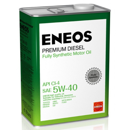 Масло моторное ENEOS Diesel Premium FULLY SYNTHETIC CI-4 5w40 4л