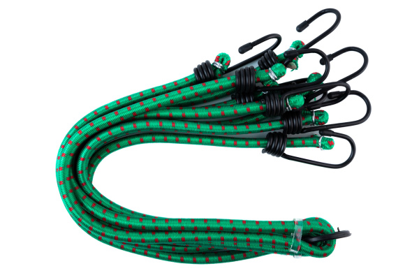 Крепежный шнур резиновый со стальными крюками 4шт. (8мм*80см) 9576