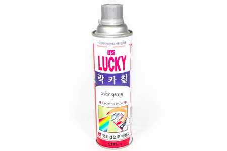 Краска Lucky СВЕТЛО-СЕРАЯ 347, аэрозоль, 530 мл, Южная Корея