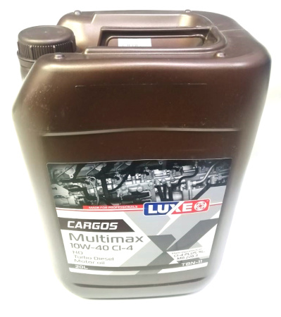 Масло моторное LUXE CARGOS MULTIMAX HD TURBO DIESEL 10W40 CI-4 20л полусинтетическое
