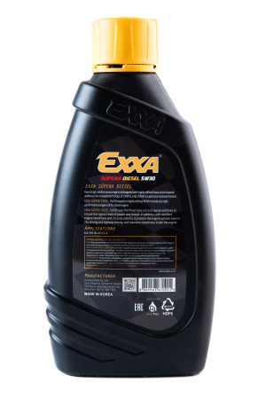 Масло моторное EXXA SUPERA Diesel 5w30 CF-4  п/синтетическое, 1л. (Ю.Корея)