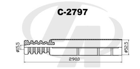 Защитный комплект амортизатора C-2797 TRUSTAUTO