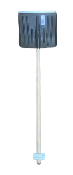 Лопата для уборки снега пластиковая, 420*425*1550мм деревянный черенок, Сибртех