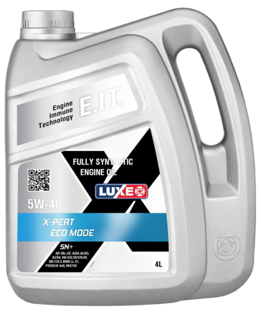 Масло моторное LUXE Premium  X-PERT ECO MODE 5w40 SN+ 4л синтетическое