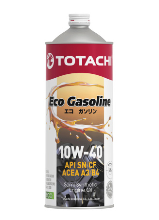 Масло моторное TOTACHI Eco Gasoline 10w40 SN/CF ACEA A3/B4 полусинтетика 1л