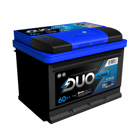 Аккумулятор DuoPower 60A/h, 6CT-60VL(R), 60-3-R, 12V, 570A левый