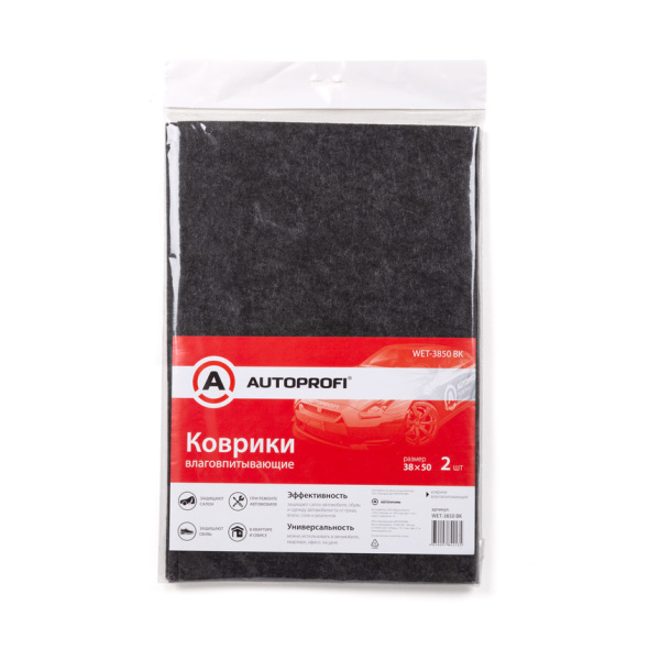 Коврик AUTOPROFI WET-3850 BK влаговпитывающий