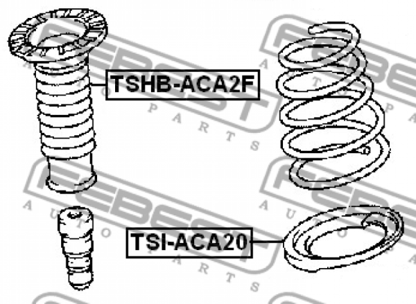 Проставка пружины  Febest TSI-ACA20 (48158-32030) нижняя