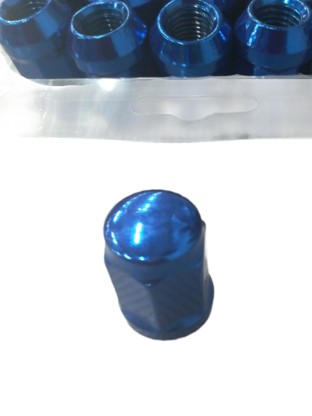 Гайка колесная короткая (синяя) M12x1,5 ключ 19