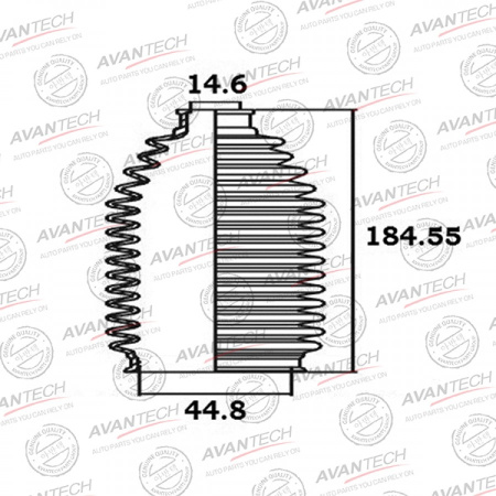 Пыльник рулевой системы BS0106 (03-061 Maruichi/RP-2088) Avantech