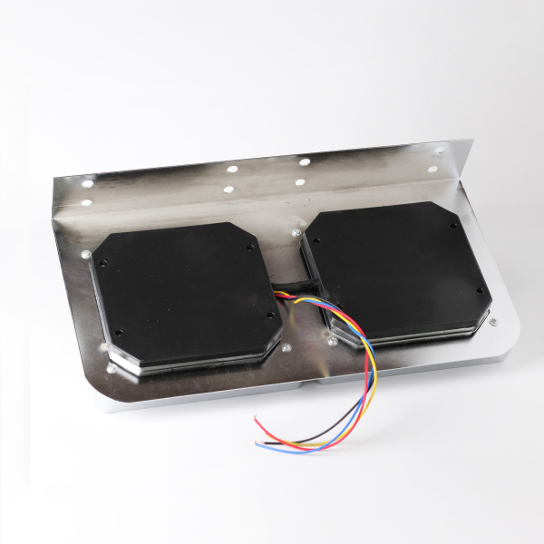 Стоп сигнал двойной, диодный ХРОМ (комплект L/R) 24V (ZC-A-103) LUNARIS