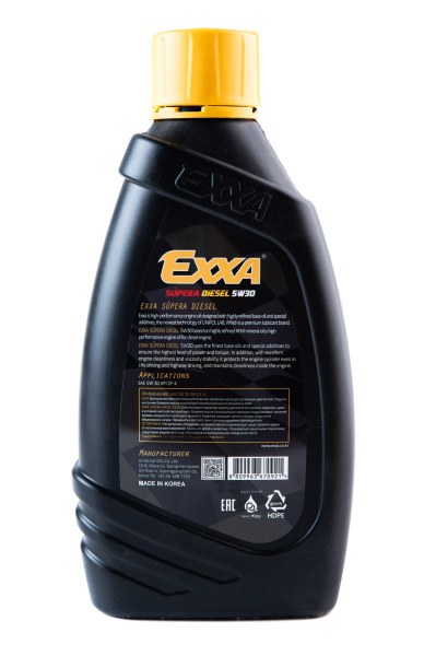 Масло моторное EXXA SUPERA Diesel 5w30 CF-4  полусинтетическое, 1л. (Ю.Корея)