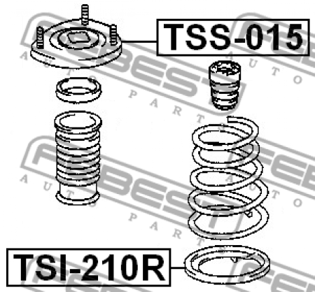 Подушка амортизатора TSS-015/48750-20050/T1308E Febest