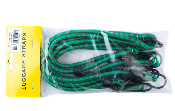 Крепежный шнур резиновый со стальными крюками 4шт. (8мм*80см) 9576