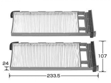 Фильтр салонный (комплект 2 штуки) VIC AC-203 (B727C-89925)