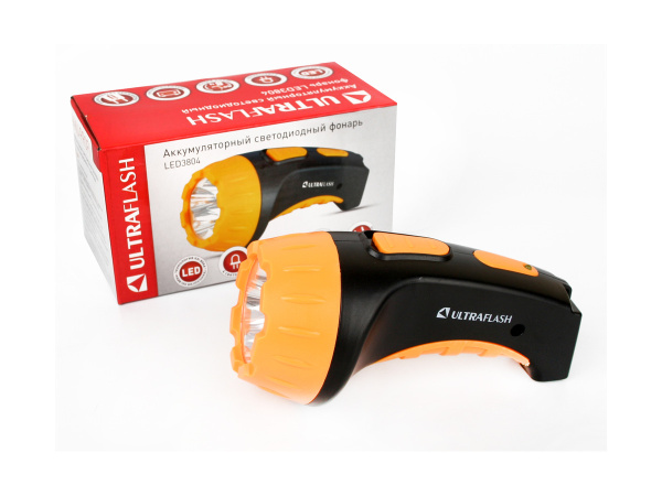 Фонарик аккумуляторный Ultraflash LED3804ML  220B, 4LED