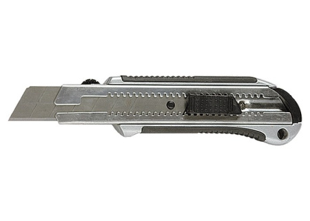 Нож, 25 мм, выдвижное лезвие, усиленная металлическая направляющая 78959 Matrix