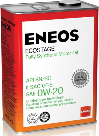 Масло моторное ENEOS Ecostage Fully Synthetic SN/RC 0w20 4л