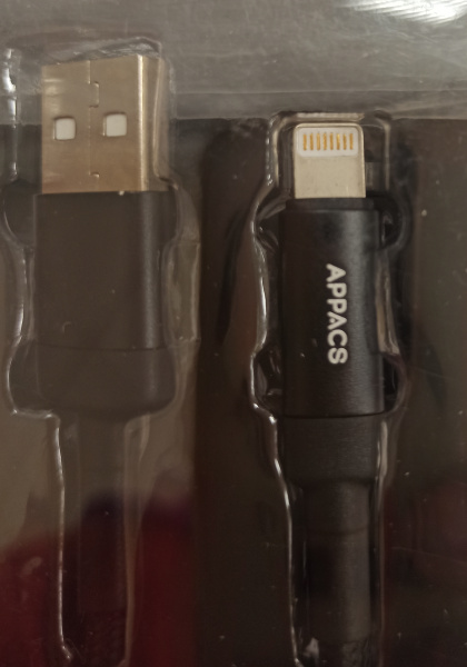 Кабель APPACS AP03217i (iPhone)/5V/2.4A 1m Premium