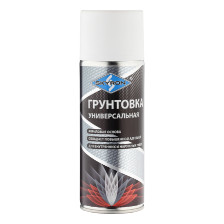 Грунтовка акриловая универсальная SKYRON SR-21001 БЕЛАЯ, 520мл