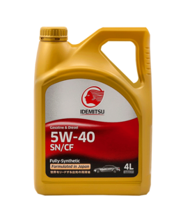 Масло моторное IDEMITSU  FULLY-SYNTHETIC SN/CF 5w40 4л (синтетическое)