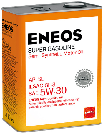 Масло моторное ENEOS Super Gasoline Полусинтетика SL 5w30 4л