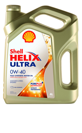 Масло моторное SHELL Helix Ultra  0w40 SN/CF  4л синтетическое