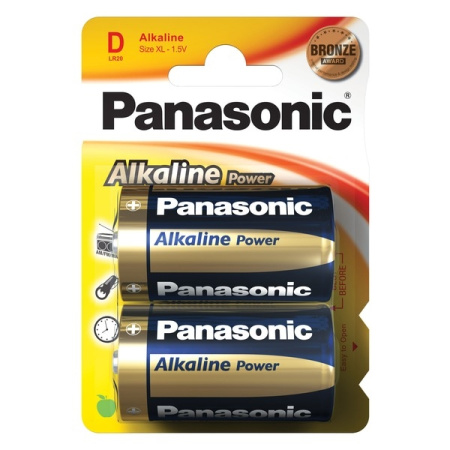 Батарейка Panasonic LR20 ALKALINE 2BP (цена за блистер)