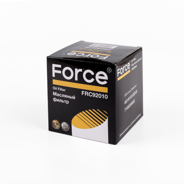 Фильтр масляный FORCE FRC92010 (4801012010, 4801012010 (V1.5), 481h1012010 (V2.0)) Chery Tiggo, Exeed RX/VX/TX