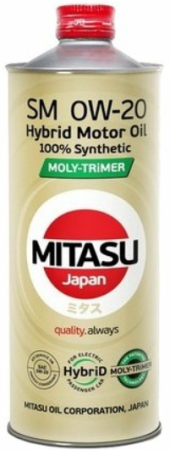 Масло моторное MITASU MJ-M02 HYBRID MOLY-TRIMER 0w20 SM/ GF-4 1л синтетическое