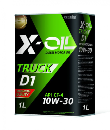 Масло моторное X-OIL Truck D1 10w30  CF-4  1л полусинтетическое