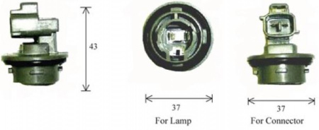 Разъем для лампы дополнительного освещения S25 BA15s  C4571D Koito