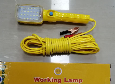 Лампа -переноска светодиодная, кнопка +магнит+ крокодилы,  КНР