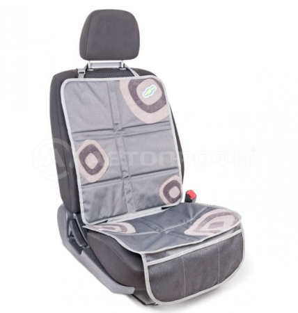 Защитная накидка под детское кресло "AUTOPROFI Смешарики" SM/COV-020 GY/GY серый