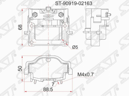 Катушка зажигания ST-90919-02163 SAT