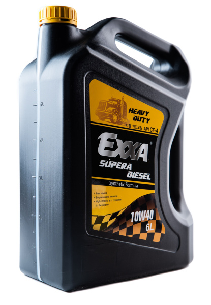 Масло моторное EXXA SUPERA Diesel 10w40 CF-4  полусинтетическое, 6л. (Ю.Корея)